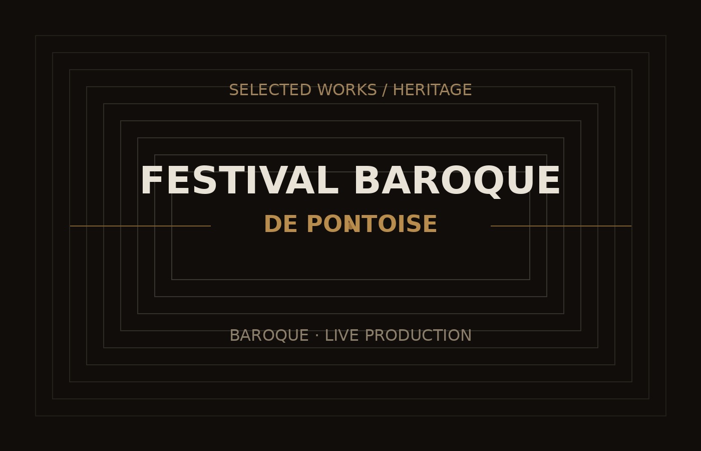 FESTIVAL BAROQUE DE PONTOISE — visual
